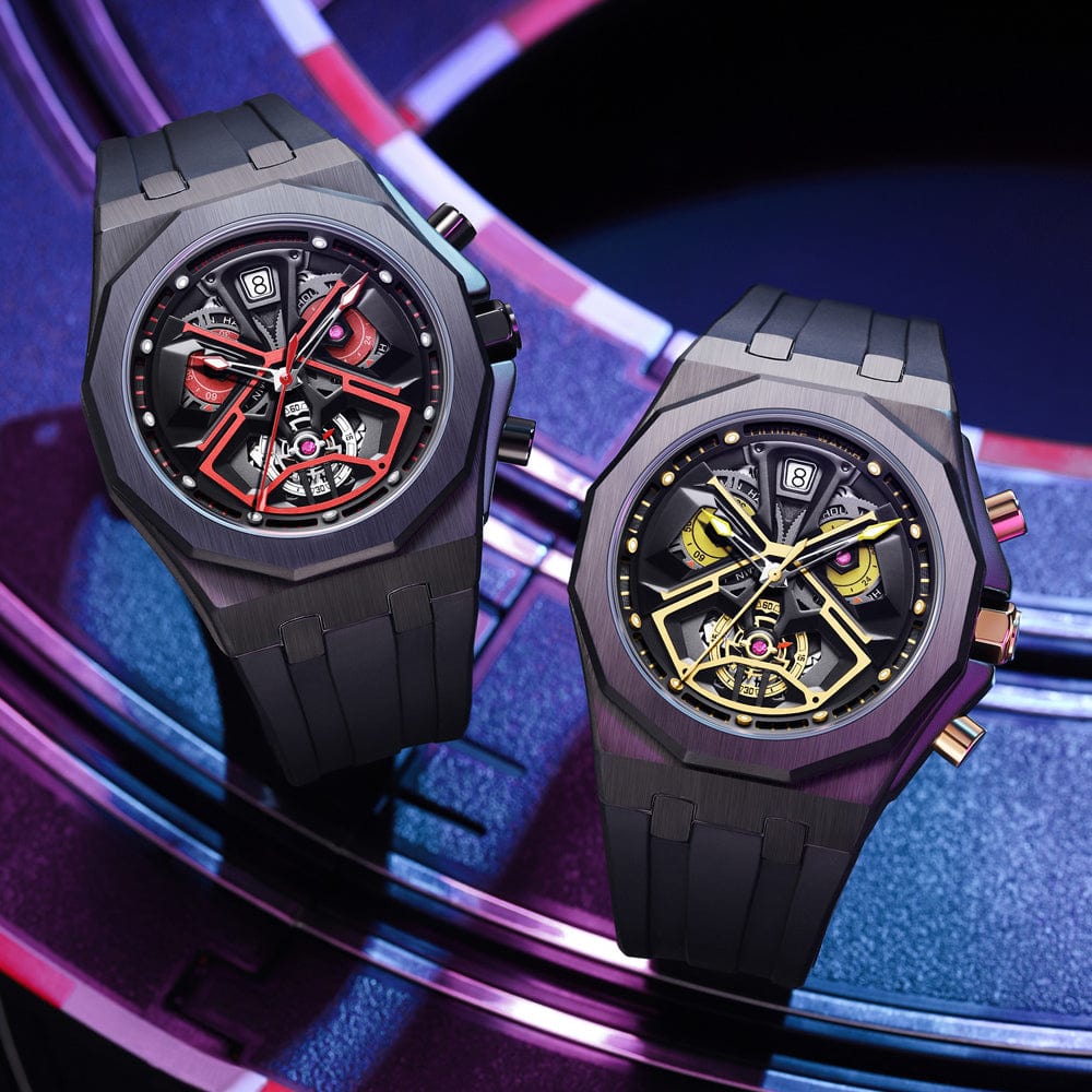 Die Voyager Elite – Schwarz Rot (42 mm)