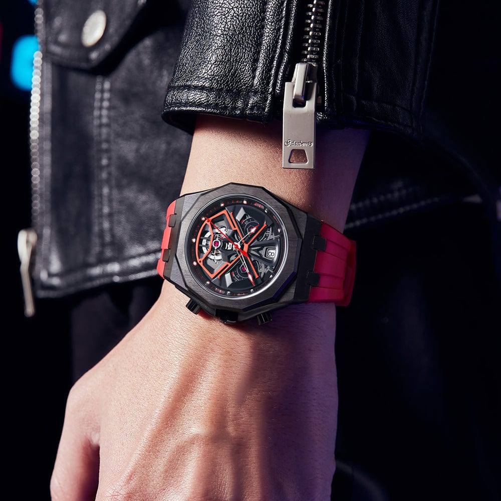 Die Voyager Elite – Schwarz Rot (42 mm)
